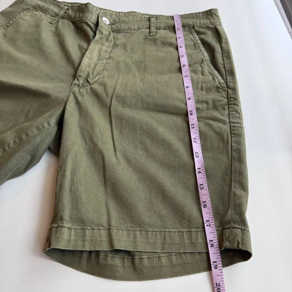 *AG Adriano Goldschmied Mens Wanderer Olive Green Slim Trouser Shorts 33R - Picture 13 of 14